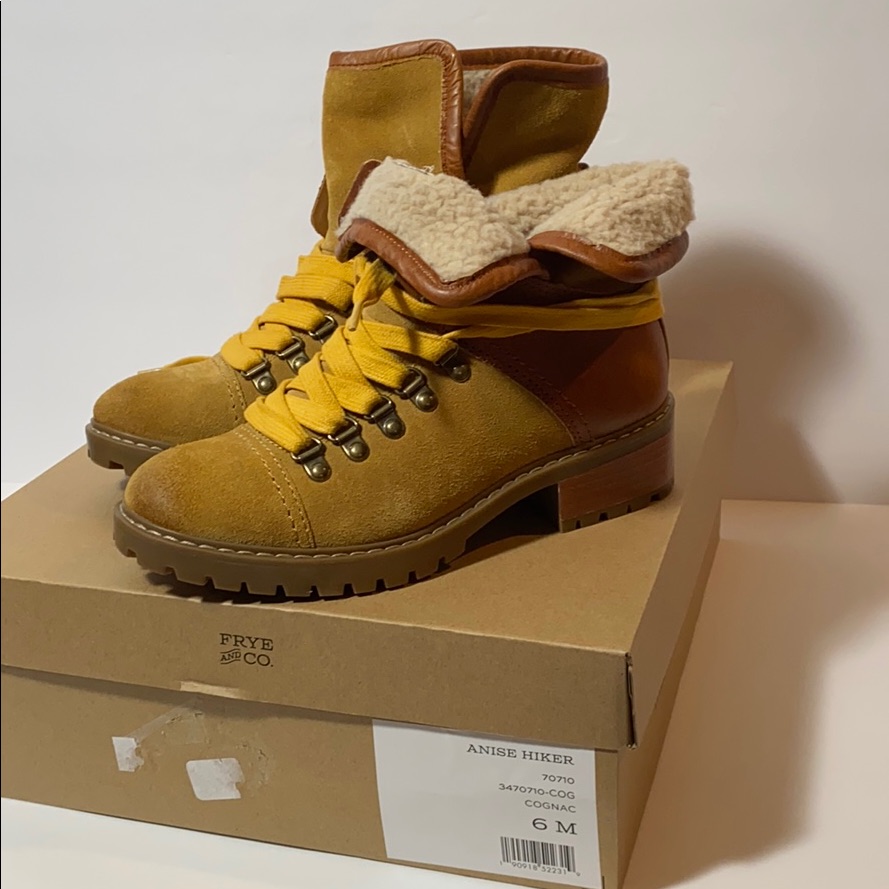 Frye And Co. Womens Anise Suede Faux Fur Lined